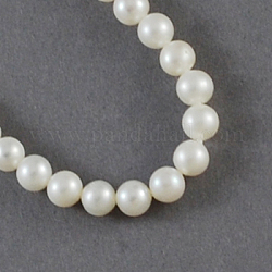 Natural Cultured Freshwater Pearl Beads Strands, Potato, White, 3~4mm, Hole: 0.5mm, about 97pcs/strands