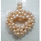 Pendenti con perle d'acqua dolce coltivate a mano naturali PEAR-H007-2