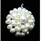 Colgantes de perlas de agua dulce cultivadas naturales hechas a mano PEAR-H008-2