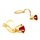 Brass Clip on Earrings PFE005-08G-1