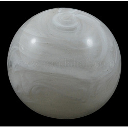 Perles en acrylique imitation pierre précieuse, ronde, blé, 10 mm de diamètre, Trou: 2mm, environ 1111 pcs/500 g
