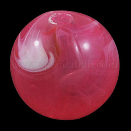 Perles en acrylique imitation pierre précieuse PGB281Y-4-1