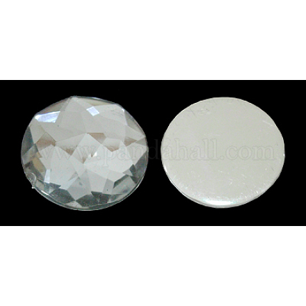 Acrílico Diamante de imitación plana espalda cabujones PGO-16mm38-1