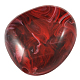 アクリルビーズ  天然石風  暗赤色  約30mm長  25 mm幅  厚さ11mm  穴：3mm  約92個/500g PGB045Y-1-1