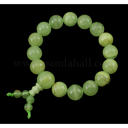 Buddha Beads Bracelet, Jade, about 6cm inner diameter, Beads: about 12mm in diameter