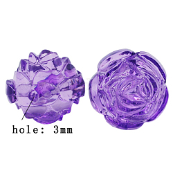Perles en acrylique transparente, pour la fabrication de bijoux pour la fête des mères, rose, violet, environ 25 mm de diamètre, épaisseur de 21mm, Trou: 2mm, environ 79 pcs/500 g