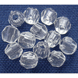 Transparent Acrylic Beads, Clear Faceted Bicone, 3mm long,3mm wide,hole:1mm about 41000pcs/500g