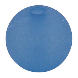 Abalorios de acrílico redonda transparente, esmerilado, azul claro, 8mm, agujero: 1.5 mm, aproximamente 1800 unidades / 500 g