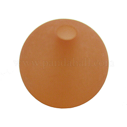 Perles rondes en acrylique transparent, mat, orange, 8mm, Trou: 1.5mm, environ 1800 pcs/500 g