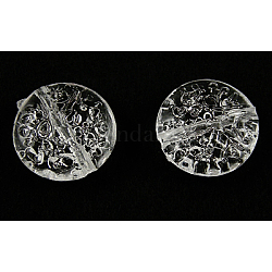 Perline acrilico trasparente, rotondo e piatto, chiaro, circa15 mm di diametro, 5.5 mm di spessore, Foro: 1.5 mm, circa 690pcs/500g