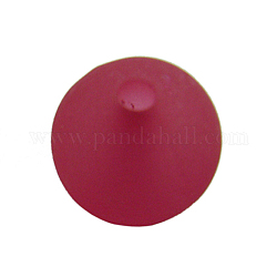 Runden transparenten Acryl-Perlen, matt, rot, 10 mm, Bohrung: 2 mm, ca. 880 Stk. / 500 g