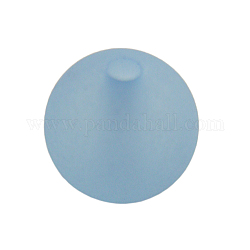 Abalorios de acrílico redonda transparente, esmerilado, el cielo azul, 10mm, agujero: 2 mm, aproximamente 880 unidades / 500 g