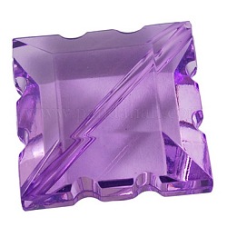 Perles en acrylique transparente, facette, losange, support violet, Longueur 16mm,  largeur de 16 mm, épaisseur de 5mm, Trou: 2mm, environ 555 pcs/500 g