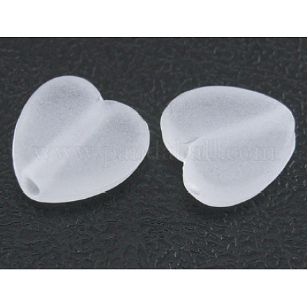 Smerigliato perline acriliche trasparenti PL572-1