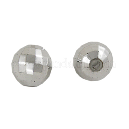 Faceted Round Acrylic Beads PL643-3S-1