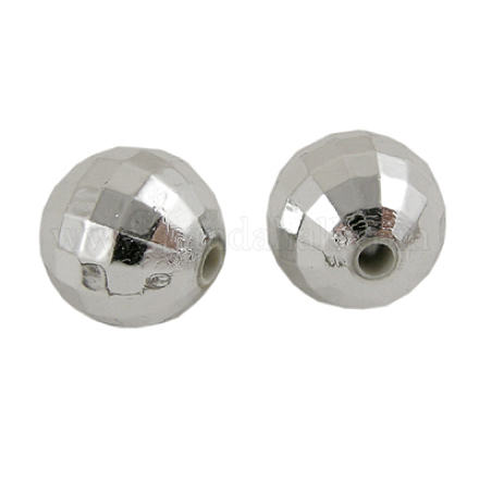 Perles acryliques rondes à facettes PL643-4S-1
