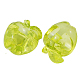 1-Hole Transparent Acrylic Apple Sewing Shank Buttons PL307Y-2-1