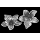 透明なアクリルビーズ  花  ミックスカラー  26.5x6mm  穴：1.5~2mm  約650個/500g PL674Y-2