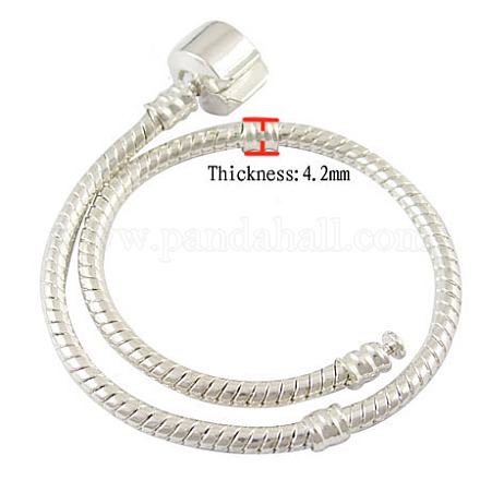 Brass European Style Bracelets with Brass Clasp PPJ005Y-1