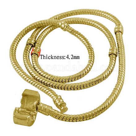 Brass European Style Necklaces PPJ010Y-G-1