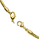 Brass European Style Bracelets with Brass Lobster Claw Clasp PPJ010-G-2