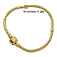 Brass European Style Bracelets with Brass Clasp PPJ014-G-1