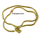 Brass European Style Necklaces PPJ015Y-G-1