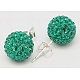 Gifts for Her Valentines Day 925 Sterling Silver Austrian Crystal Rhinestone Ball Stud Earrings for Girl Q286H041-1