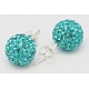 Sterling Silver Austrian Crystal Rhinestone Ball Stud Earrings for Girl Q286H161-1