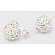 Sexy Valentines Day Gifts for Her Sterling Silver Austrian Crystal Rhinestone Ball Stud Earrings Q286J021-1