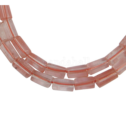 Cherry Quartz Glass Beads Strands QUAR-5X3-1-1