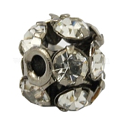 Латунные бусины со стразами  RB-H034-12