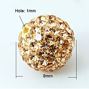 Pave disco бусины RB-Q195-8mm-362
