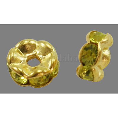 Messing Strass Zwischen perlen&nbsp;RB-A014-L6mm-19G-NF-1