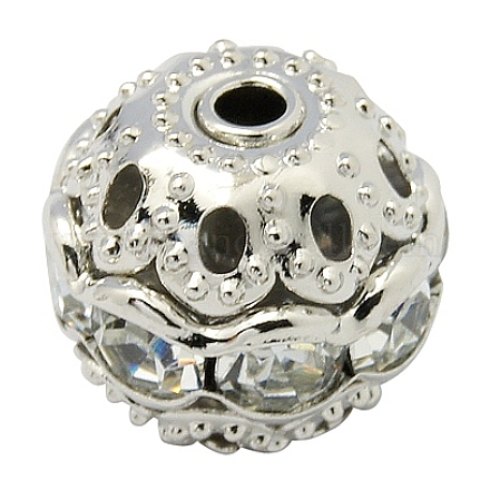 Perline strass in Ottone RB-A011-10mm-01P-1
