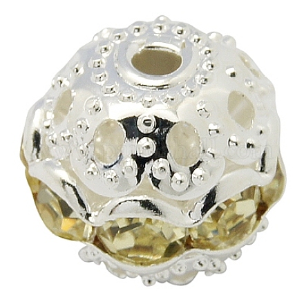 Abalorios de Diamante de imitación de latón RB-A011-10mm-13S-1