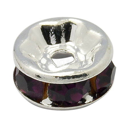 Abalorios de latón Diamante de imitación espaciador RB-A014-Z10mm-11S-1