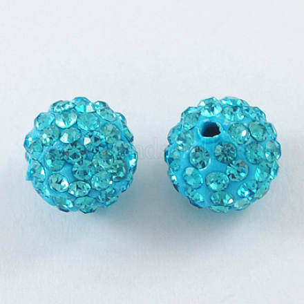 Perles de boule pavé disco  RB-A180-12mm-7-1