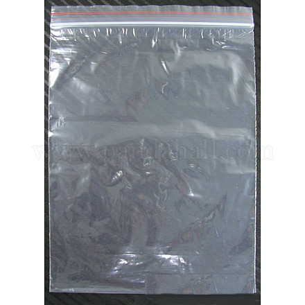 プラスチックジップロックバッグ  再封可能な包装袋  トップシール  セルフシールバッグ  長方形  透明  30x20cm  片側の厚さ：1.2ミル（0.03mm） RBAG-Q001-1-1