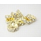 Iron Crystal Rhinestone Spacer Beads, Grade B, Rondelle, Waves Edge, Golden, 6x3mm, Hole: 1mm