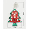 Sterling Silver Pendants, with Enamel and Rhinestone, Christmas Tree, Red, Size: about 28mm long, 15mm wide, 3.5mm thick, hole: 3.5mm
