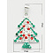 Sterling Silver Pendants, with Enamel and Rhinestone, Christmas Tree, Clear, Size: about 28mm long, 15mm wide, 3.5mm thick, hole: 3.5mm