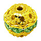 Brass Rhinestone Beads RB-A011-12mm-07G-1