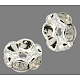 Abalorios de latón Diamante de imitación espaciador RB-A014-L12mm-01S-1