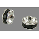 Abalorios de latón Diamante de imitación espaciador RB-A014-L5mm-02S-NF-1