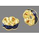 Brass Rhinestone Spacer Beads RB-A014-L6mm-05G-NF-1