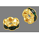 Brass Rhinestone Spacer Beads RB-A014-L6mm-08G-1