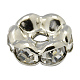 Brass Rhinestone Spacer Beads RB-A014-L7mm-01P-NF-1