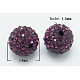Grade A Rhinestone Pave Disco Ball Beads RB-Q104-1-1