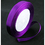 Dark Violet Single Face Satin Ribbon, 1/2 inch(12mm), 25yards/roll(22.86m/roll)